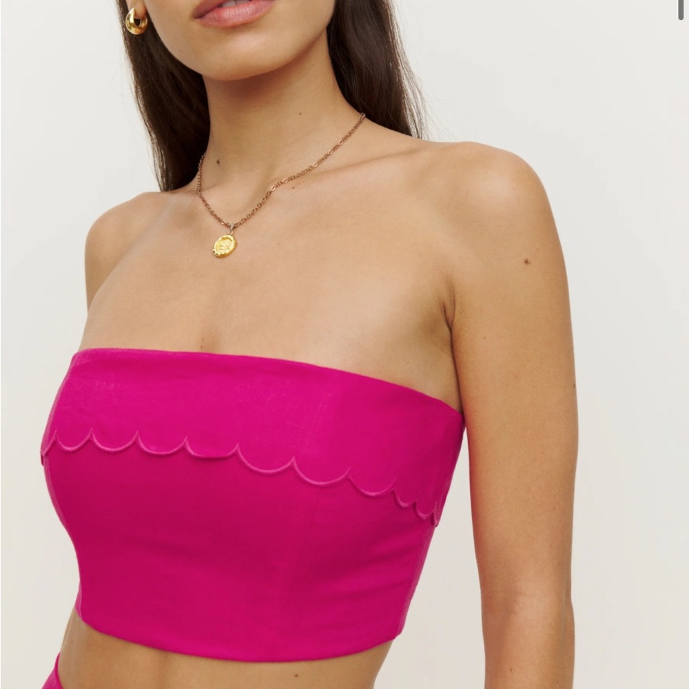 Reformation Lizzie Linen Top